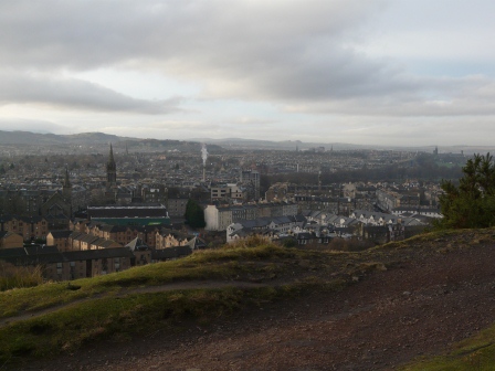 The view from Hutton's Rock: Edinburgh.